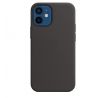 iPhone 12 mini Silicone Case s MagSafe - Black design (čierny)