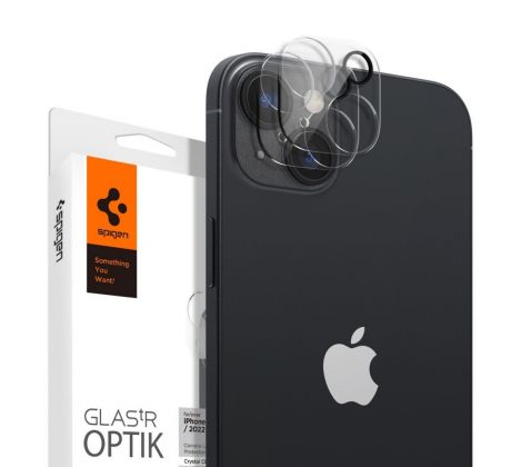 OCHRANNÉ SKLO ZADNEJ KAMERY  SPIGEN OPTIK.TR CAMERA PROTECTOR 2-PACK iPhone 14 / 14 Plus CRYSTAL CLEAR