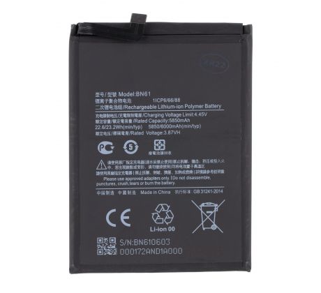 Batéria BN61 pre Xiaomi Poco X3 NFC 6000mAh