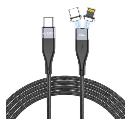 KÁBEL TECH-PROTECT ULTRABOOST 2IN1 MAGNETIC CABLE LIGHTNING & TYPE-C PD60W/3A 100CM BLACK