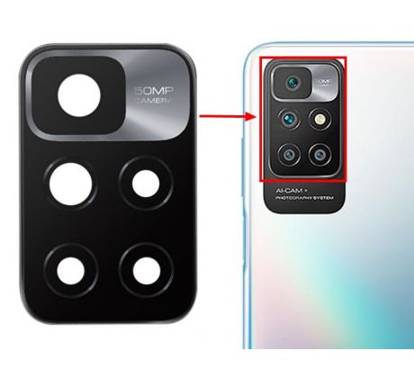 Náhradné sklo zadnej kamery - Xiaomi Redmi 10/10 Prime/10 2022