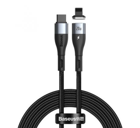 Baseus Zinc - 2-metrový magnetický nylonový USB Type C - Lightning kabel Power Delivery 20W 