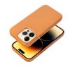 Kožený kryt - Mag Cover  iPhone 14 Pro Max oranžový