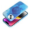 Kožený kryt - Mag Cover  iPhone 14 Plus modrý splash