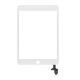 Apple iPad Mini 3 - dotyková plocha, sklo (digitizér) s IC konektorem - bílý (bez home buttonu)