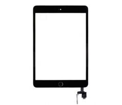 Apple iPad Mini 3 - dotyková plocha, sklo (digitizér) s IC konektorom a home buttonom - čierny