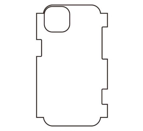 Hydrogel - matná zadná ochranná fólia - iPhone 14, typ výrezu 9