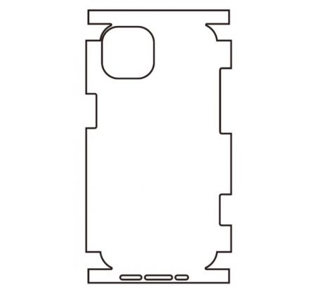 Hydrogel - matná zadná ochranná fólia - iPhone 14, typ výrezu 12