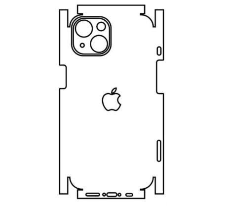 Hydrogel - matná zadná ochranná fólia - iPhone 14, typ výrezu 16