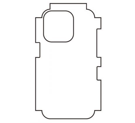 Hydrogel - matná zadná ochranná fólia - iPhone 14 Pro, typ výrezu 7