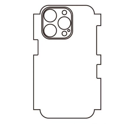 Hydrogel - zadná ochranná fólia - iPhone 14 Pro, typ výrezu 8