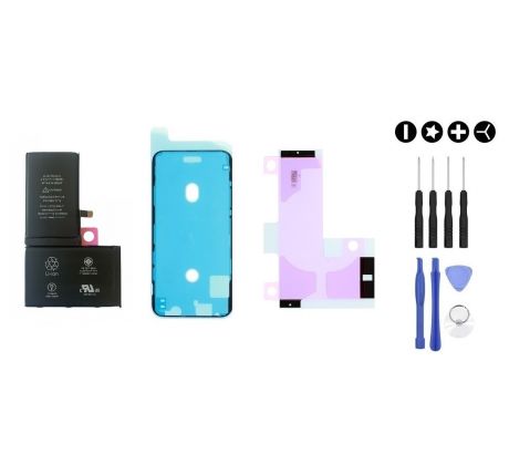 MULTIPACK - OEM Batéria iPhone X + lepka pod displej + lepka pod batériu + sada náradia 