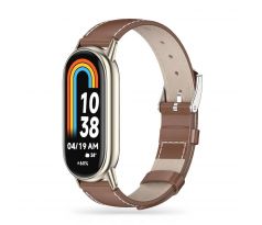 REMIENOK TECH-PROTECT LEATHERFIT XIAOMI SMART BAND 8 / 8 NFC BROWN