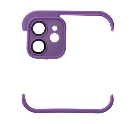 Bumper s ochranou kamery pre  iPhone 12  fialový