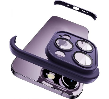 Bumper s ochranou zadnej kamery pre  iPhone 13 Pro Max  fialový