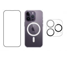 3PACK - Hydrogel + Crystal Air kryt s MagSafe + ochranné sklíčko kamery pre iPhone 14 Pro Max