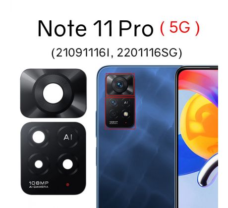 Náhradné sklo zadnej kamery - Xiaomi Redmi Note 11 Pro 5G 