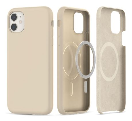 KRYT TECH-PROTECT SILICONE MAGSAFE iPhone 11 BEIGE