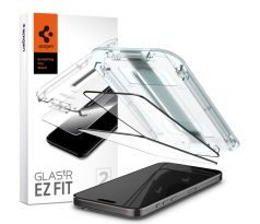 OCHRANNÉ TVRDENÉ SKLO SPIGEN GLAS.TR ”EZ FIT” FC 2-PACK iPhone 15 Pro Max BLACK