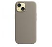 iPhone 15 Plus Silicone Case s MagSafe - Clay design (šedý)