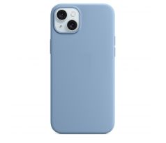 iPhone 15 Silicone Case s MagSafe - Winter Blue design (slabomodrý)