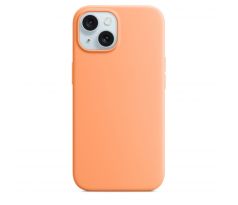 iPhone 15 Silicone Case s MagSafe - Orange Sorbet design (oranžový)