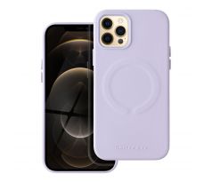 Roar Kožený kryt Mag Case -  iPhone 12 Pro fialový