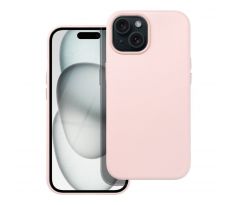 Kožený kryt Mag Cover  iPhone 15 sand ružový