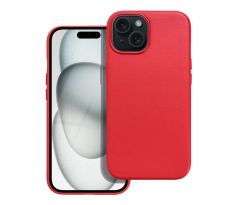 Kožený kryt Mag Cover  iPhone 15 červený