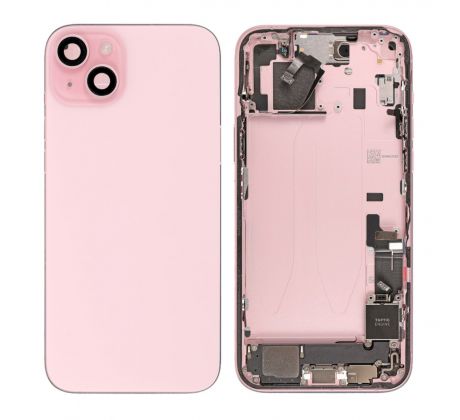 Apple iPhone 15 - Zadný housing s predinštalovanými dielmi (pink) 