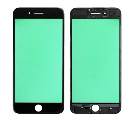 Oleofóbne náhradné čierne predné sklo s rámom na iPhone 7 Plus