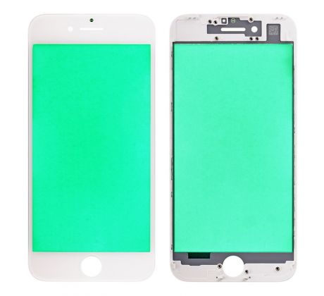 Oleofóbne náhradné biele predné sklo s rámom na iPhone 7