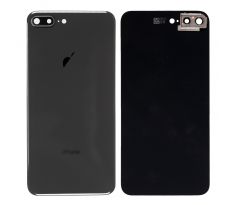 iPhone 8 Plus - Zadné sklo housingu iPhone 8 Plus  + sklíčko zadnej kamery - čierne
