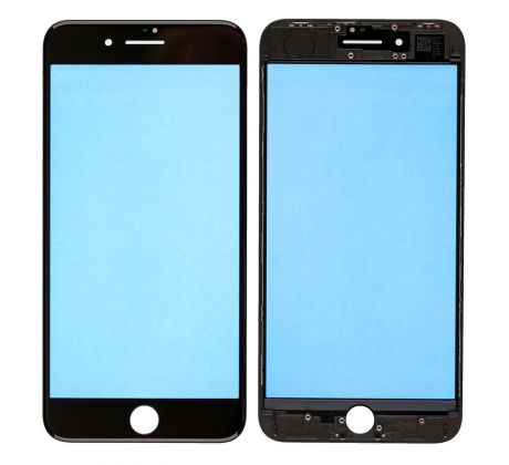 Oleofóbne náhradné čierne predné sklo s rámom na iPhone 8 Plus