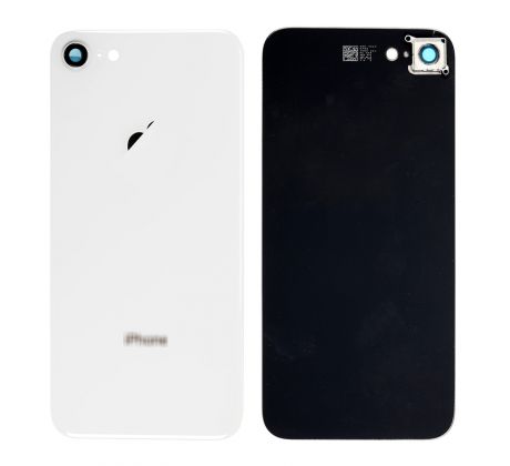 iPhone 8 - Zadné sklo housingu iPhone 8 + sklíčko zadnej kamery - biele
