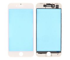 Oleofóbne náhradné biele predné sklo s rámom na iPhone 8