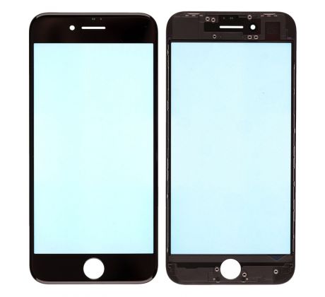 Oleofóbne náhradné čierne predné sklo s rámom na iPhone 8