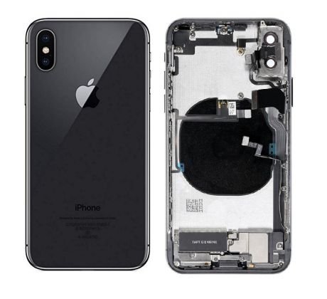 Apple iPhone X - Zadný Housing - Space Gray s predinštalovanými dielmi