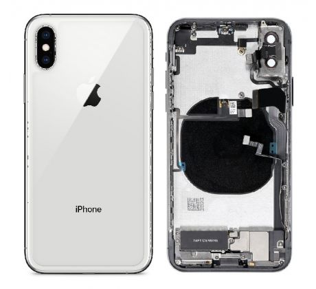 Apple iPhone X - Zadný Housing - biely s predinštalovanými dielmi