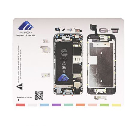 Magnetický organizér skrutiek so schémou (iPhone 6S, 6S Plus)