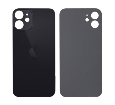 Apple iPhone 12 mini - Sklo zadného housingu so zväčšeným otvorom na kameru BIG HOLE - čierne