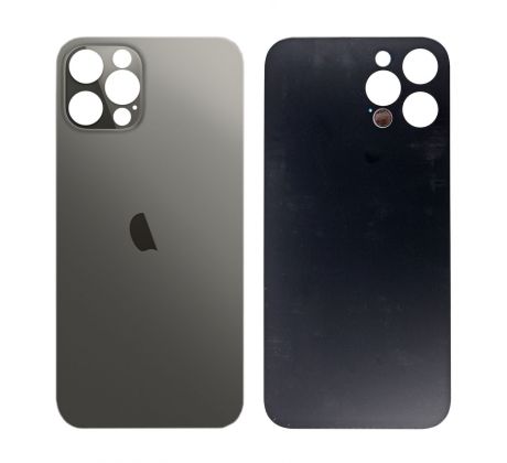 Apple iPhone 12 Pro - Sklo zadného housingu so zväčšeným otvorom na kameru BIG HOLE - space grey 