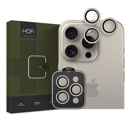 OCHRANNÉ TVRDENÉ SKLO HOFI CAMRING PRO+ iPhone 15 Pro / 15 Pro Max TITANIUM