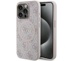 Original   GUESS GUHMP15LG4GFRP  iPhone 15 Pro (Compatible with Magsafe / 4G Ring classic logo / ružový)