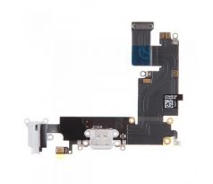 iPhone 6 Plus - Nabíjací dock konektor - audio konektor kábel s mikrofónom biely (White)