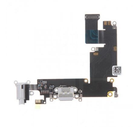 iPhone 6 Plus - Nabíjací dock konektor s mikrofónom - audio konektor kábel s mikrofónom tmavošedý ( Dark Grey)